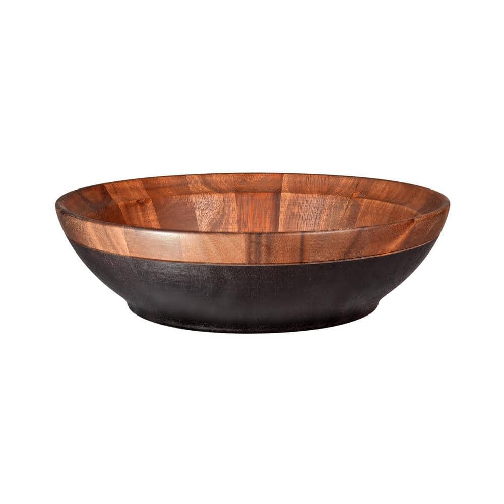 Kona Large Two-Tone Acacia Wood Serving Bowl
