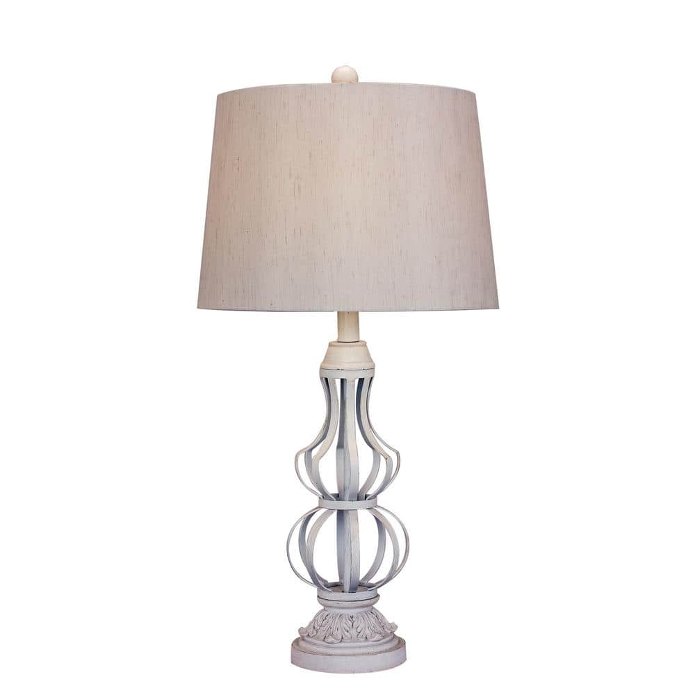 Fangio Lighting Martin Richard 28.5 in. Antique White Table Lamp W ...