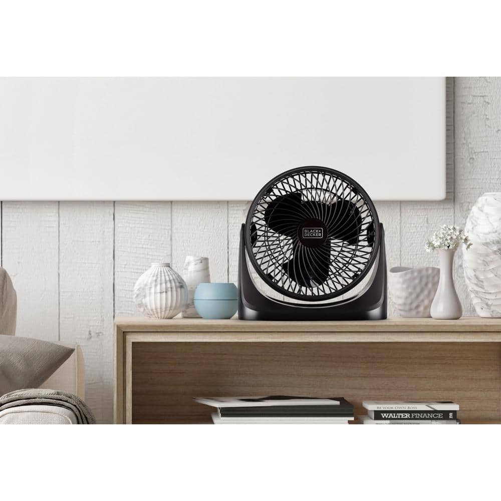 Black Matte Portable 7-Inch Desk Fan with Adjustable Tilt