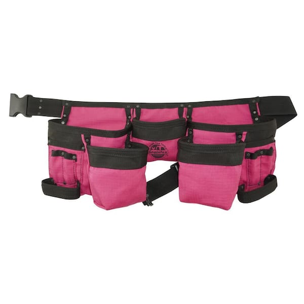 Pink Canvas 11-Pocket Finisher Tool Apron