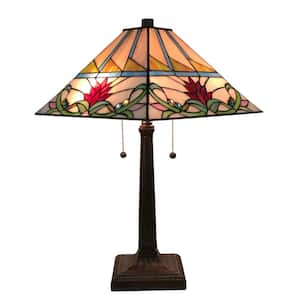 Tiffany Style 22 in. Tall Multi-Color Mission Table Lamp