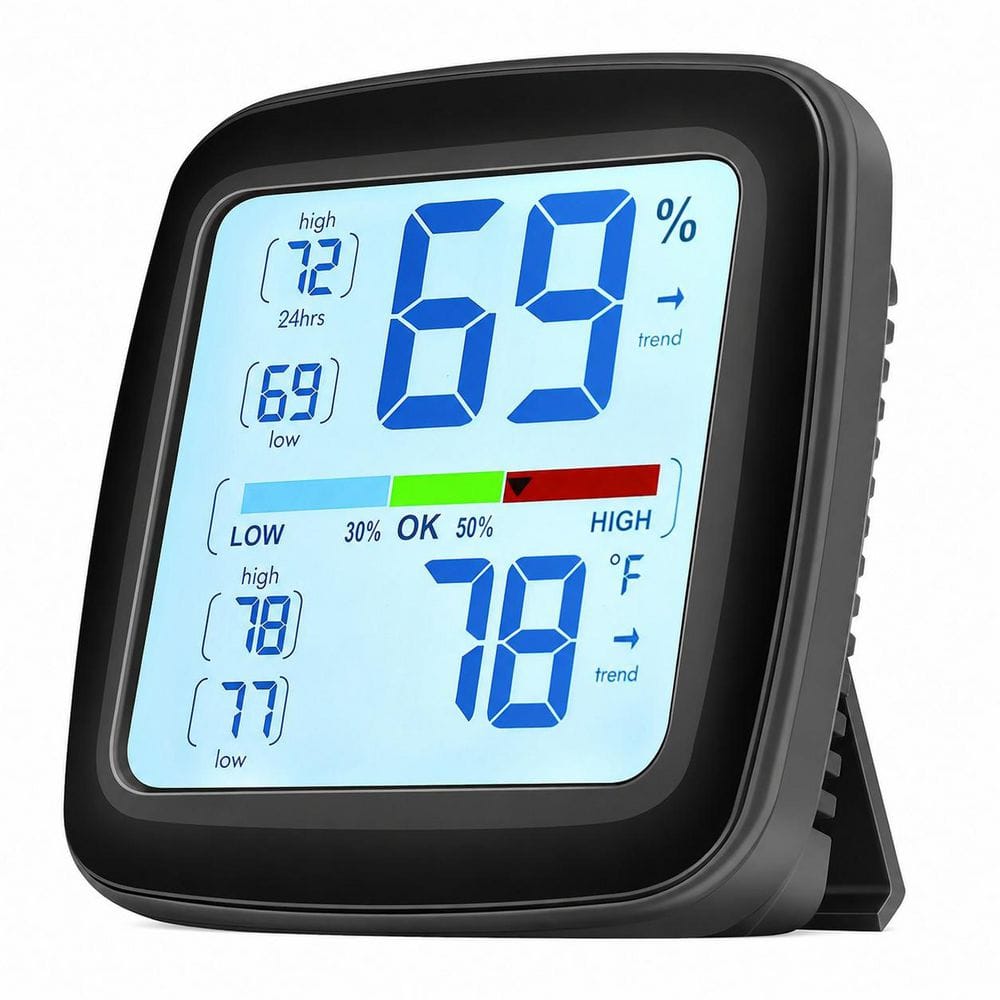 Wireless Digital Thermometer Backlit Display Indoor Hygrometer with Swiss Sensor Pro Accuracy Calibration price history on PriceWatchPro