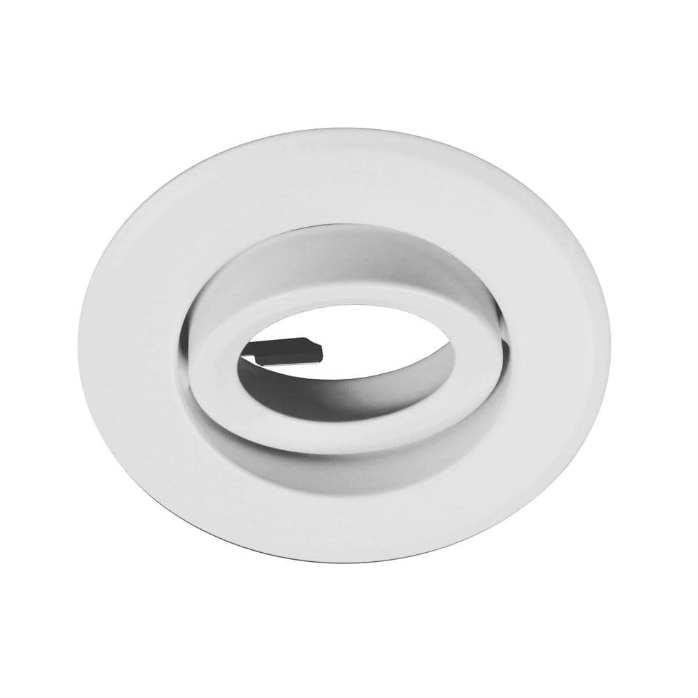 White Adjustable 4'' Recessed Ceiling Light Trim