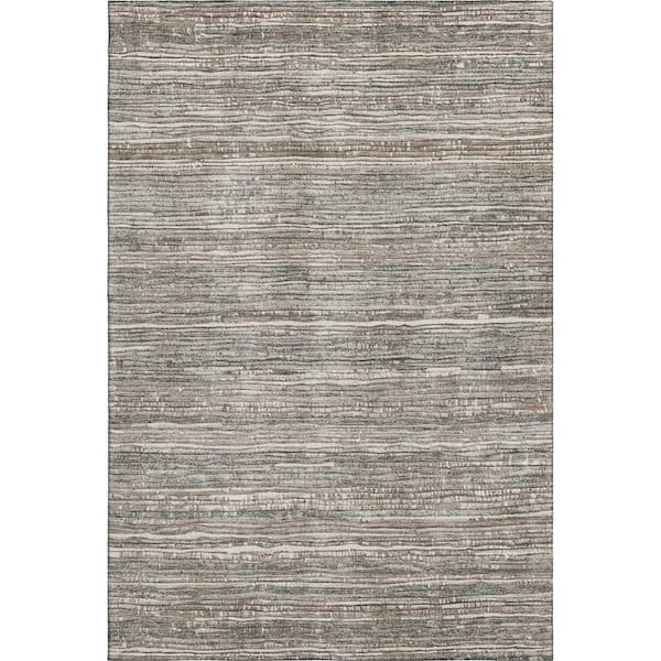 Mayfield Premium Machine Washable Abstract AMF1846 Beige 3 ft. x 4 ft. Area Rug