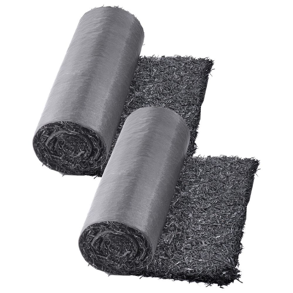 Rubber Mulch for Landscaping, 2-Rolls 96 x 22 in. Recycled Rubber Mat, Permanent Pathway, Natural Black Mulch price history on PriceWatchPro