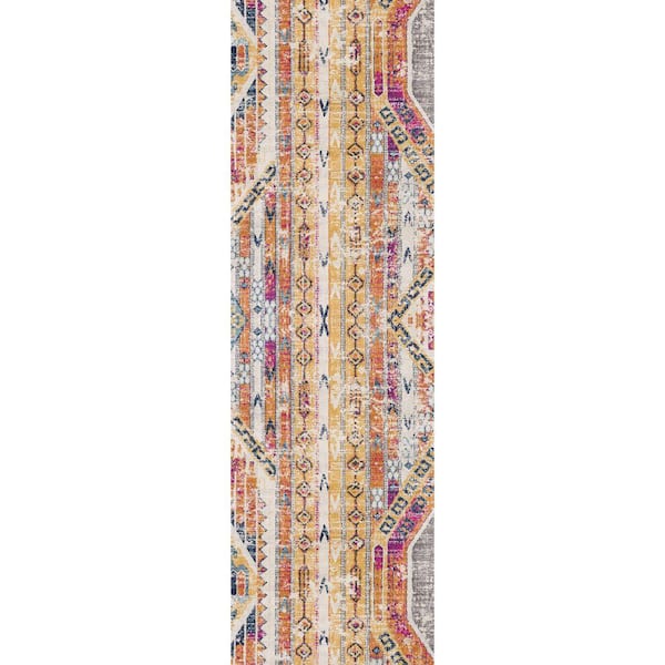 Savannah Multicolor 2 ft. 3 in. x 8 ft. Modern Abstract Runner Area Rug
