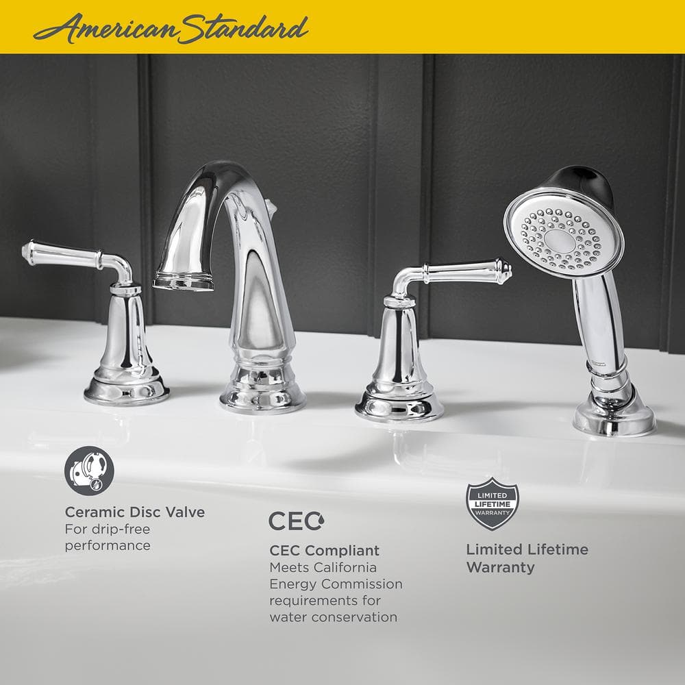 Brushed Nickel Roman Tub Faucet with Handshower