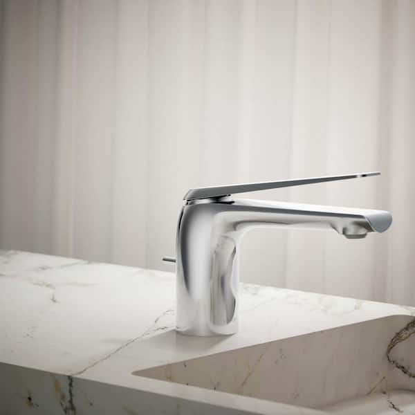 Avid Single Handle Single Hole Bathroom Faucet with 0.5 GPM in Polished Chrome