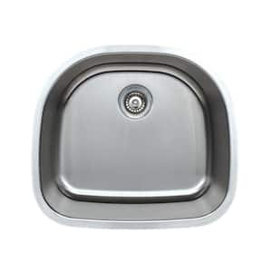 The Archer Series Undermount Stainless Steel 24 in. Single Bowl Kitchen Sink