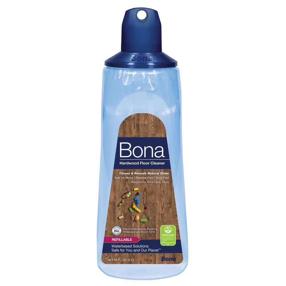 Bona Hardwood Floor Cleaner Spray - 32 fl oz - Residue-Free Floor Cleaning  Solution for Wood Floors
