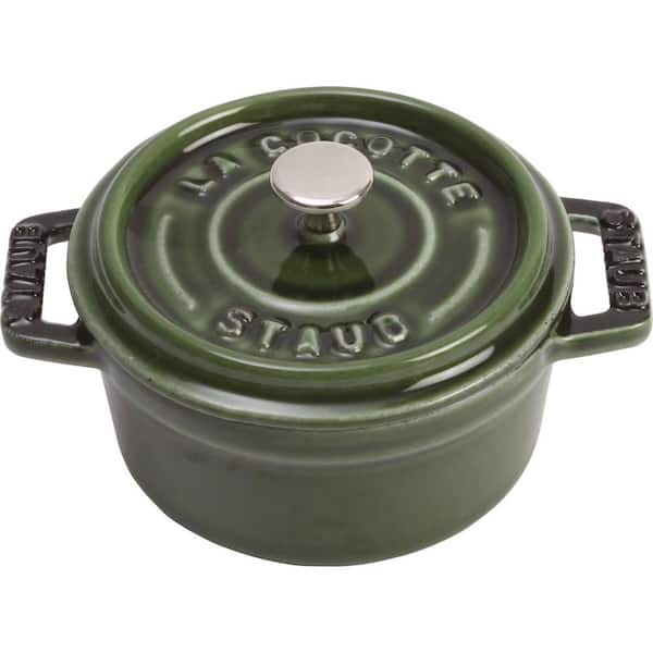 Cast Iron 0.25 qt. Mini Round Cocotte - Basil