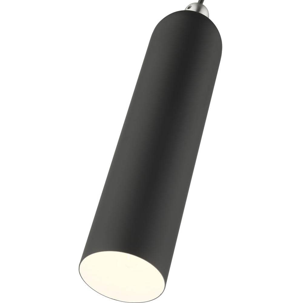 Ardmore Contemporary Black Brass LED Drum Pendant Light