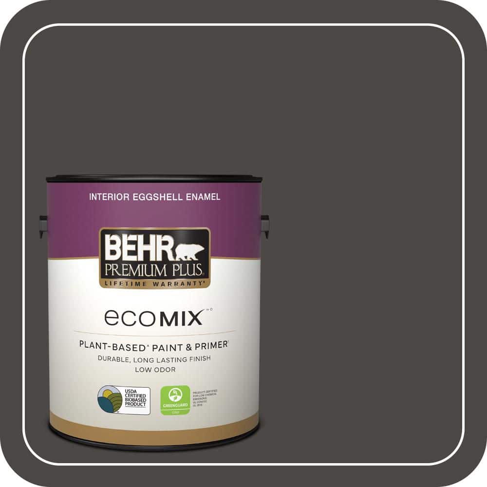 1 gal. #780F-7 Stealth Jet Eggshell Enamel EcoMix Plant-Based Interior Paint & Primer price history on PriceWatchPro