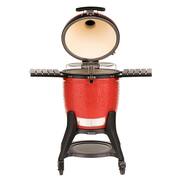 Classic Joe III 18 in. Charcoal Grill in Red with Cart, Side Shelves, Grate Gripper, and Ash Tool