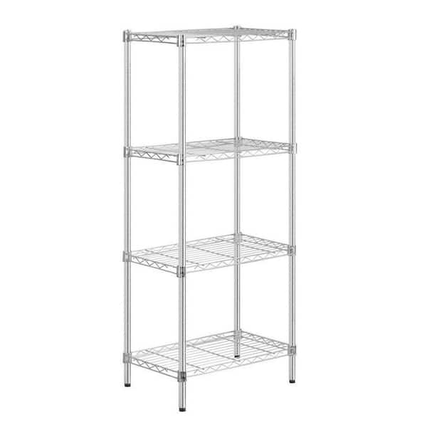 Honey-Can-Do Chrome 4-Tier Metal Wire Shelving Unit (14 in. W x 54 in. H x 24 in. D)