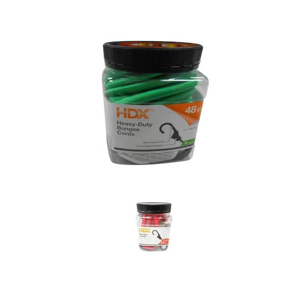 24 in. and 48 in. Super Strong Bungee Cord Combo (8-Pack)