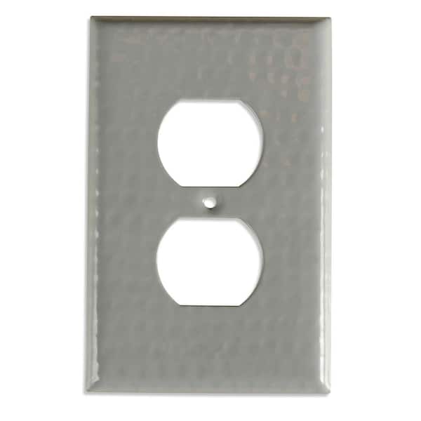 Monarch Abode Gray 1-Gang Duplex Outlet Wall Plate (1-Pack)