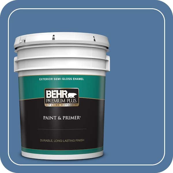 BEHR PREMIUM PLUS 5 gal. #580D-6 Liberty Semi-Gloss Enamel Exterior Paint & Primer