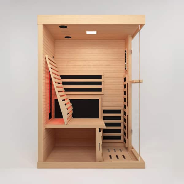 WOODBRIDGE 1-Person Indoor Canadian Hemlock Infrared Sauna with 7