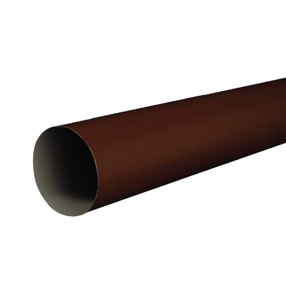 4 in. x 10 ft. Royal Brown Aluminum Plain Round Downspout price history on PriceWatchPro