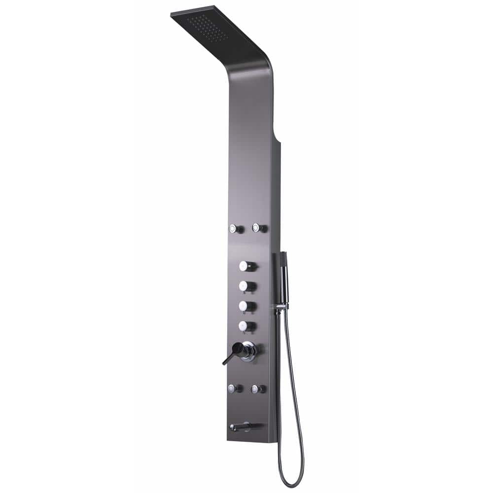 7.87 in. W x 63 in. H 4-Jet High Pressure Shower Tower in Chrome