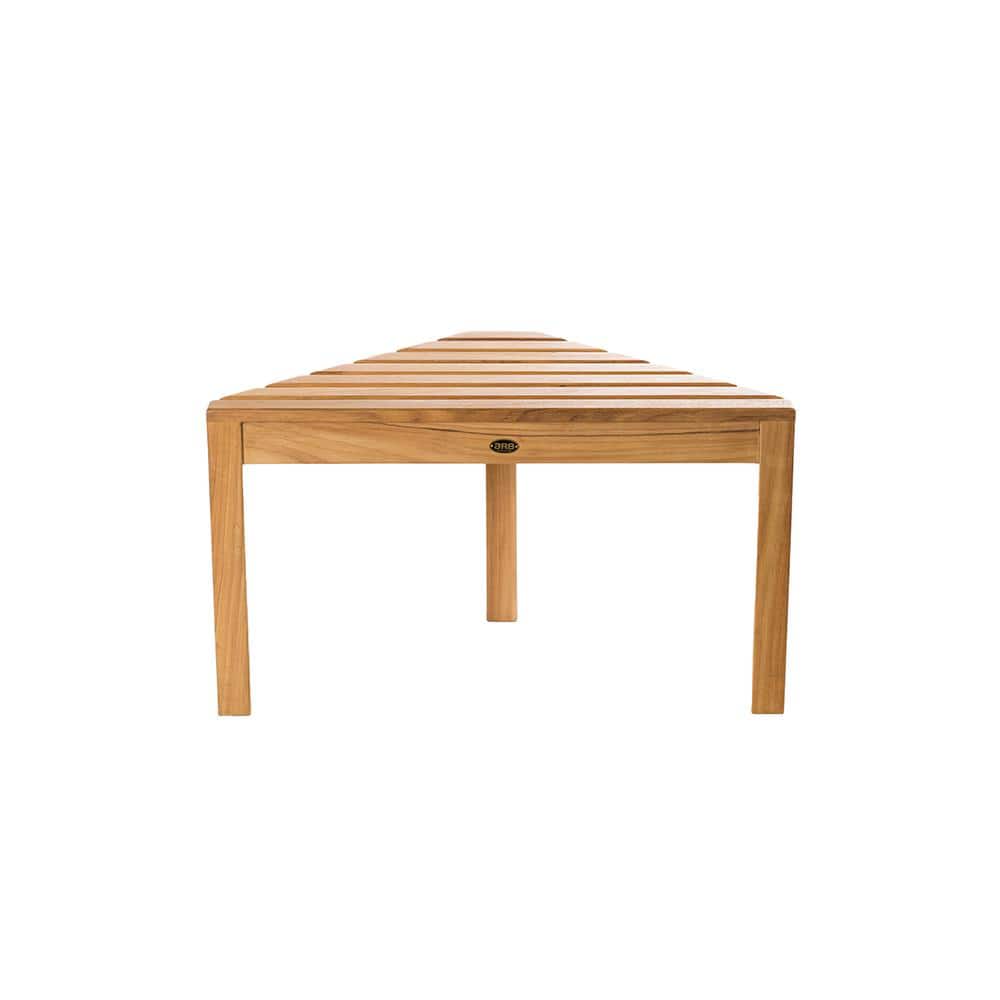 Eco-Friendly Teak Corner Shower Bench, 31.5'' with Rounded Edges