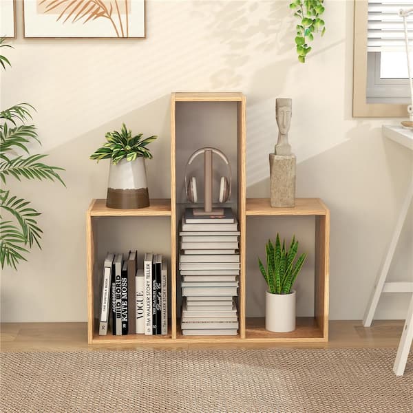 @nctwayvstan_ Costway 33 in. Tall Natural Engineered Wood 3-Shelf Accent