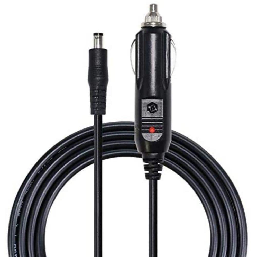 Car Cigarette Lighter Socket Extension Cable 12v-24v Battery Clamp-on Cord