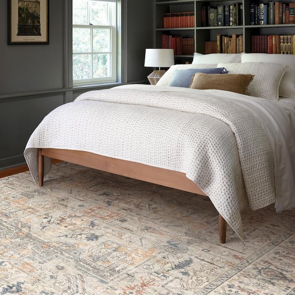 Vita SplashGuard Vintage Medallion Machine Washable Area Taupe 10 ft. x 14 ft. Indoor Area Rug