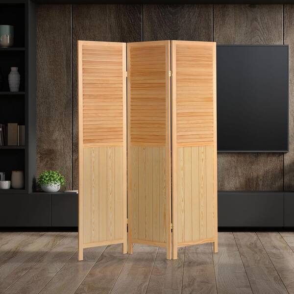Oriental Furniture 6 ft Tall Brown Cardboard Room Divider - 6 Panel