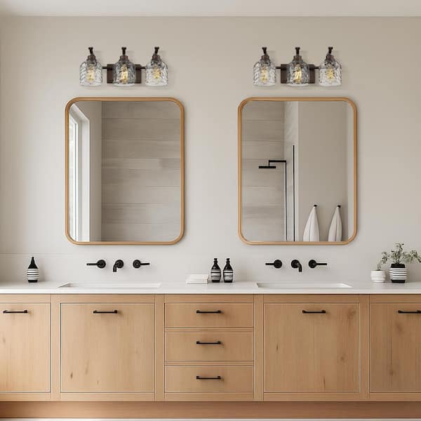 JAZAVA 20.47 in. 3-Light Oil Rubbed Bronze Bathroom Vanity Light
