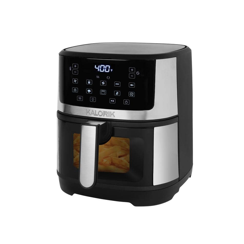 Kalorik 5-Quart Stainless Steel Touchscreen Air Fryer with Window