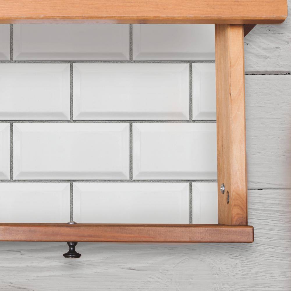 White and Gray Subway Tile Peel and Stick Wall Decals