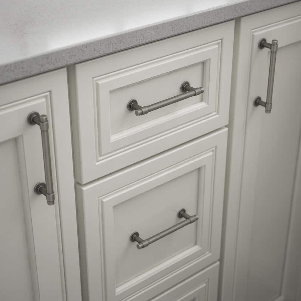 Heirloom Silver 5" Brushed Nickel Bar Pull with Mounting Hardware