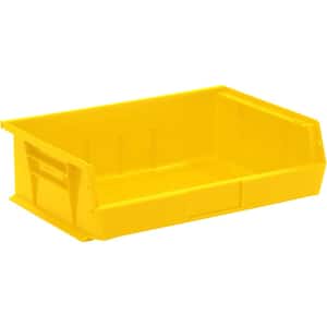 Ultra Series 7.5 Qt. Stack and Hang Bin in Yellow (6-Pack)