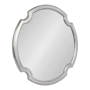 Susannah 28.00 in. H x 28.00 in. W Silver Rustic Framed Decorative Wall Mirror