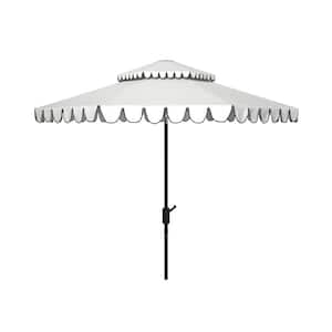 Venice 9 ft. Aluminum Market Tilt Patio Umbrella in White/Black