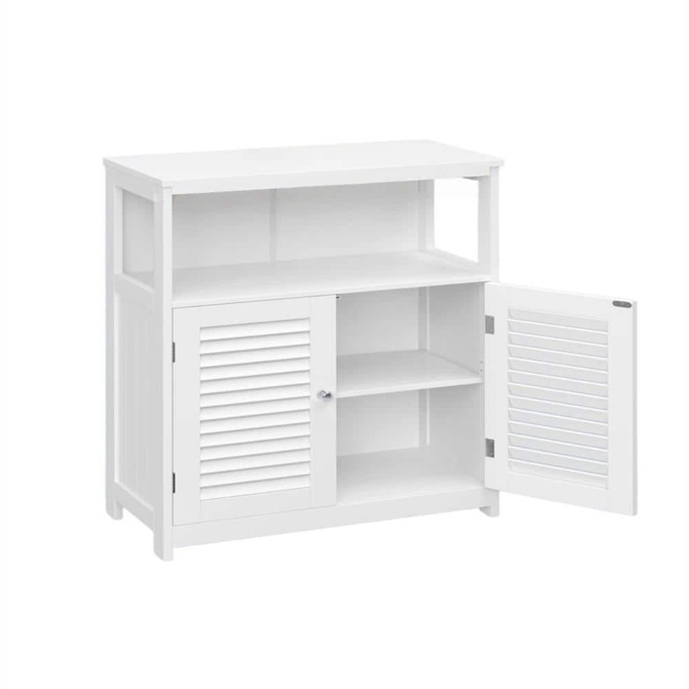 23.6 in. W x 31.5 in. H Small Rectangular White Wood Freestanding Medicine Cabinet without Mirror with Adjustable Shelf price history on PriceWatchPro