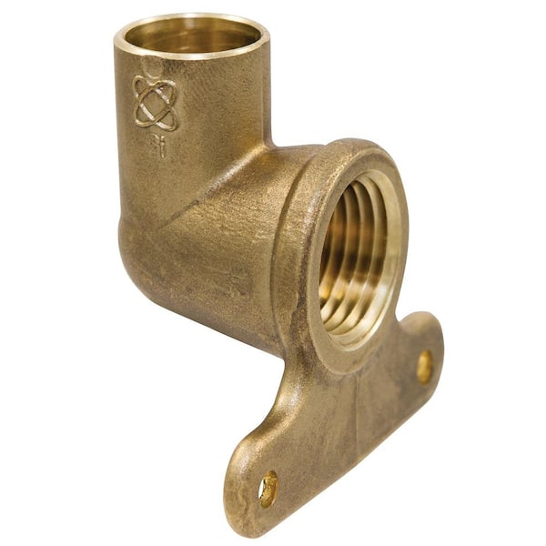 Everbilt 1/2 in. Forged Bronze 90-Degree Cup x FIP High-Set Drop Elbow Fitting