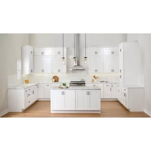 Avondale 12 in. W x 36 in. H Wall Cabinet Flush End Panel in Alpine White