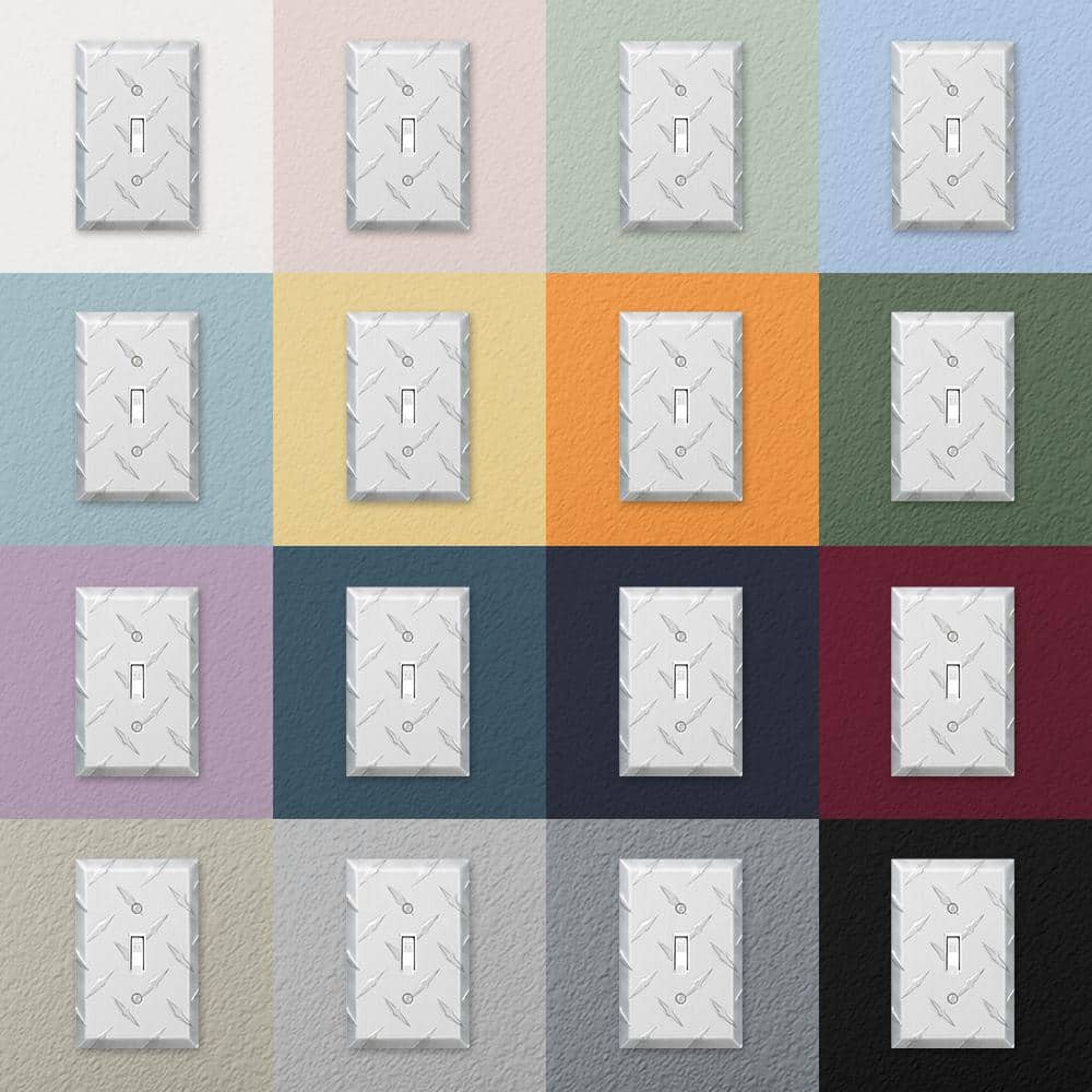 Silver Aluminum Double Rocker Wall Plate