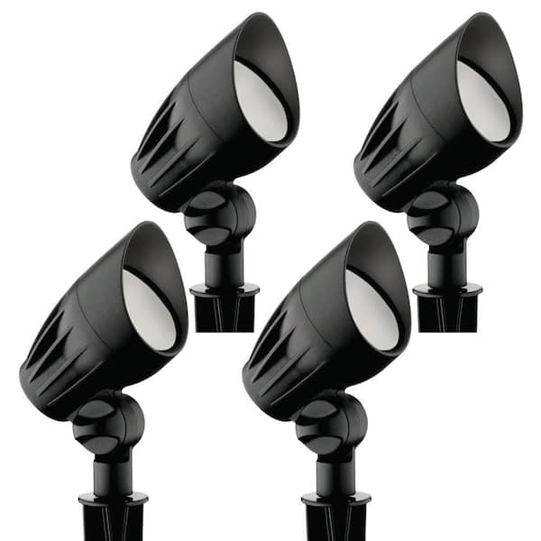 Malibu Low-Voltage 4-Light Black Flood Light Kit