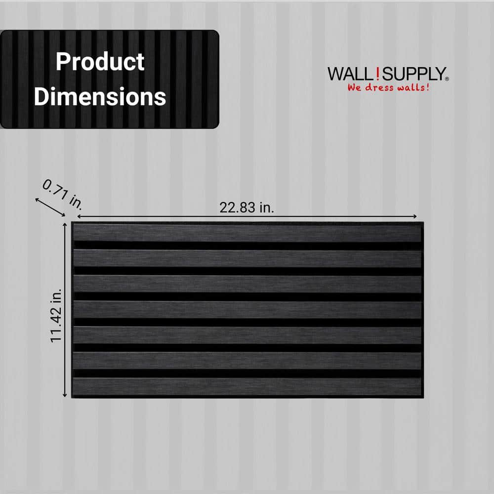 Anthracite 3D Acoustic Polystyrene Wall Panels Set of 6