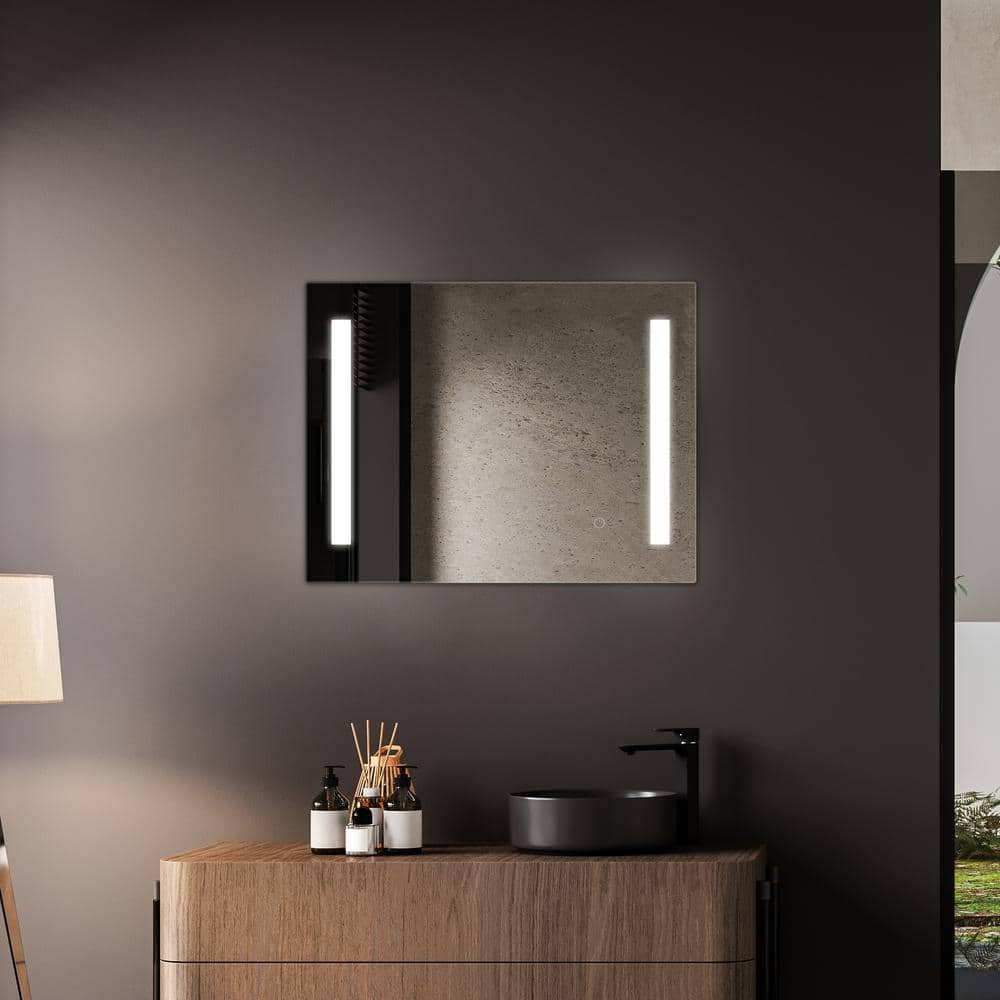 Treviso 20 in. W x 26 in. H Rectangular Frameless LED Wall Mount Bathroom Vanity Mirror in Chrome -  Dreamwerks, LCNM001