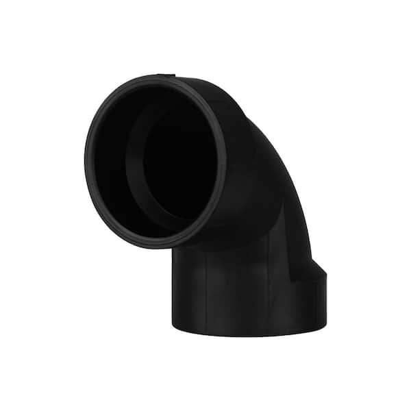 Charlotte Pipe 2 in. x 2 in. Acrylonitrile Butadiene Styrene (ABS) DWV 90-Degree Hub x Hub Elbow Fitting
