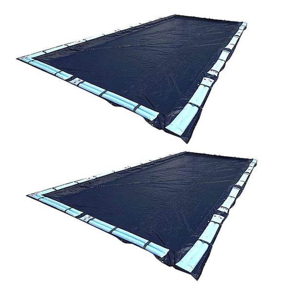 Swimline 20 ft. x 40 ft. Rectangular In Ground Winter Swimming Pool Cover (2-Pack)