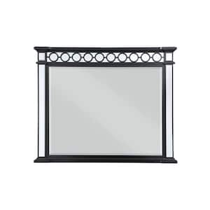 52 in. W x 42 in. H Wood Black Dresser Mirror