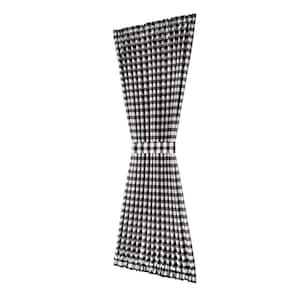 Buffalo Check 54 in. W x 72 in. L Polyester/Cotton Light Filtering Door Panel and Tieback in Black/White