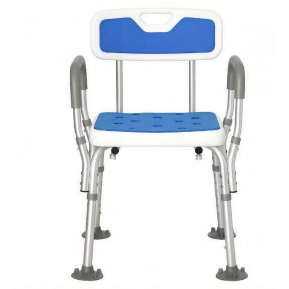 22.8 in.W Free-standing Height Adjustable Padded Shower Chair 299 LBS Tool-Free Assembly in Blue price history on PriceWatchPro