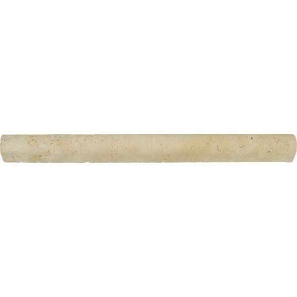 MSI Tuscany Beige 1 in. x 12 in. Dome Molding Honed Travertine Wall Tile (10 ln. ft. / case)
